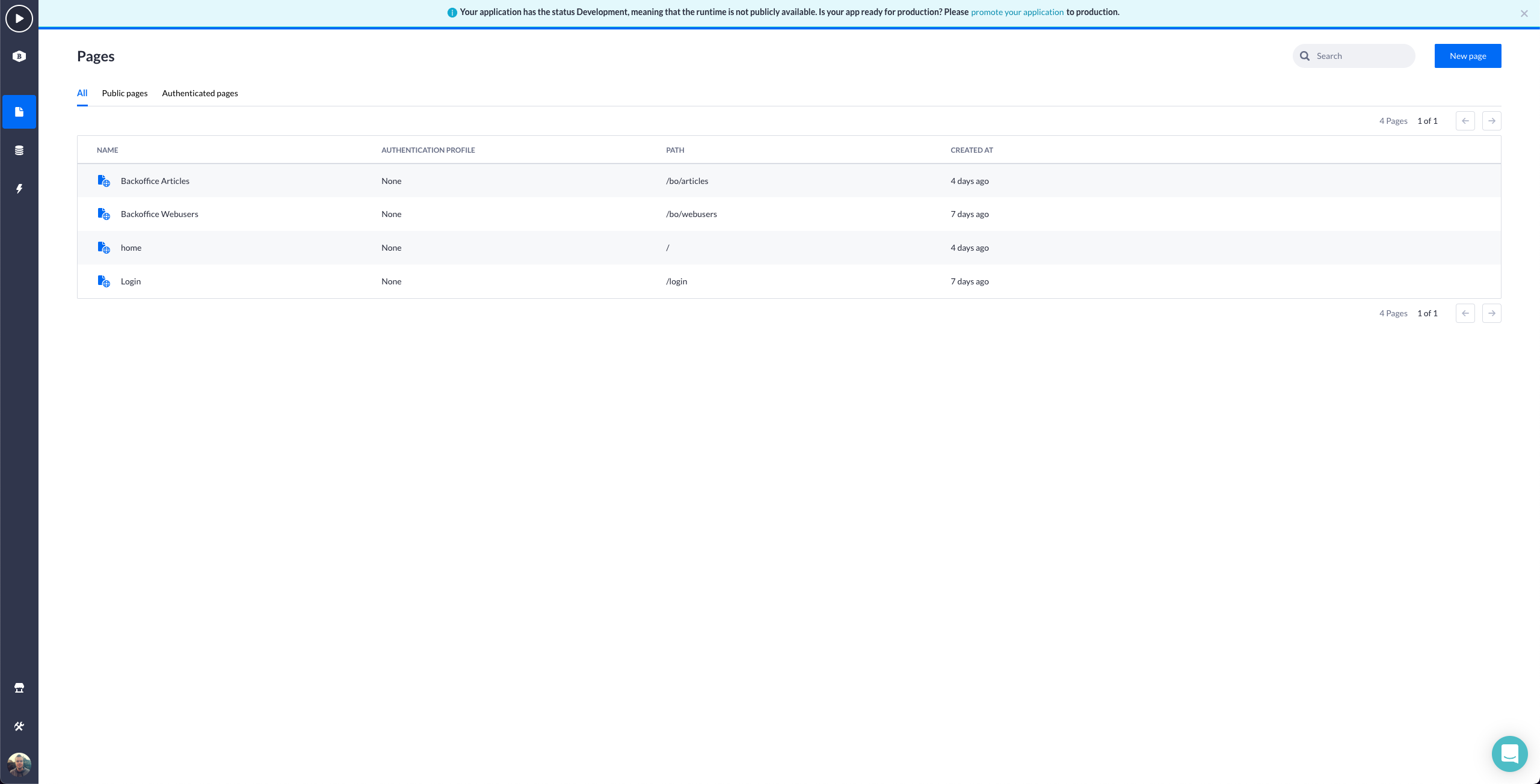 screenshot of Betty Blocks